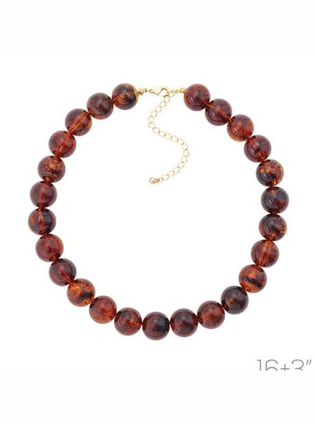 16MM Tortoise Beaded Necklace