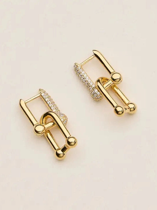 TIFFANY PAVE LOCK EARRINGS