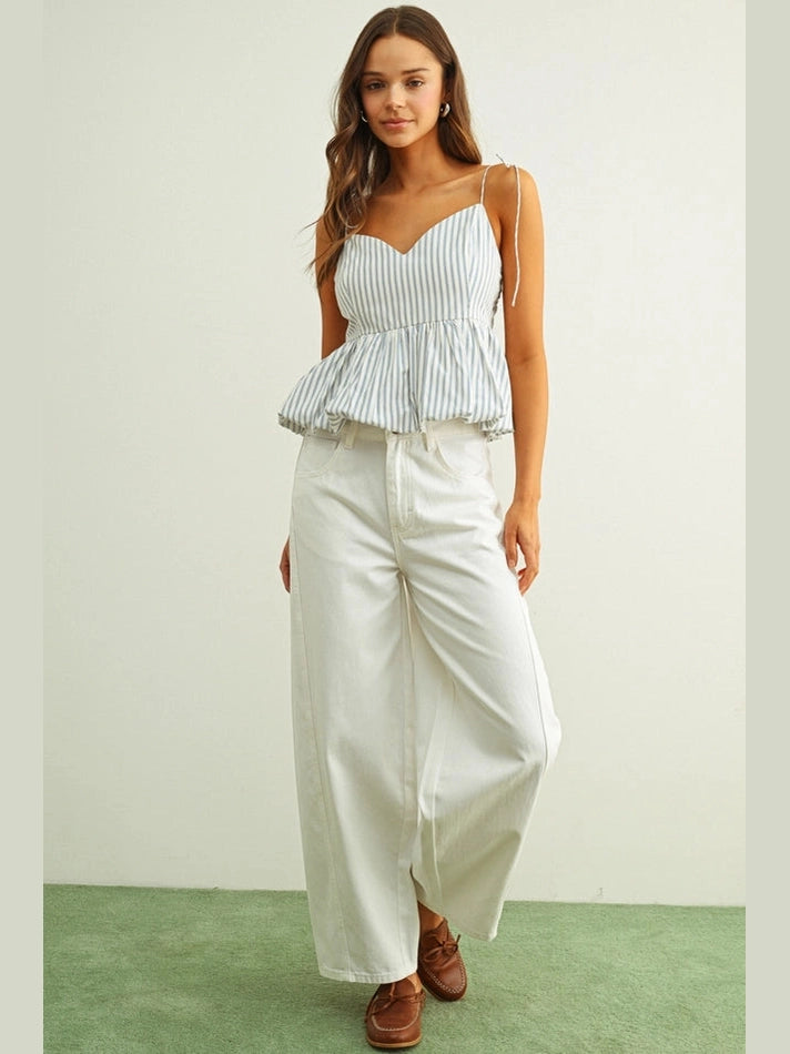 KAY STRIPE BALLOON TOP
