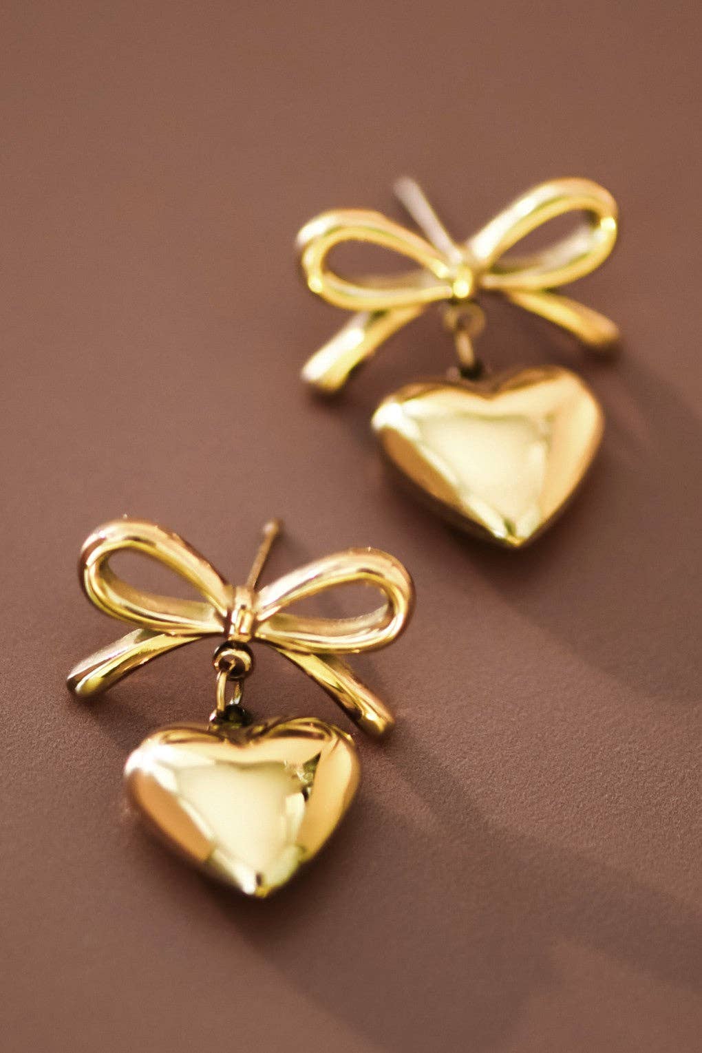 18K Gold Plated Waterproof Stainless Steel Drop Earrings