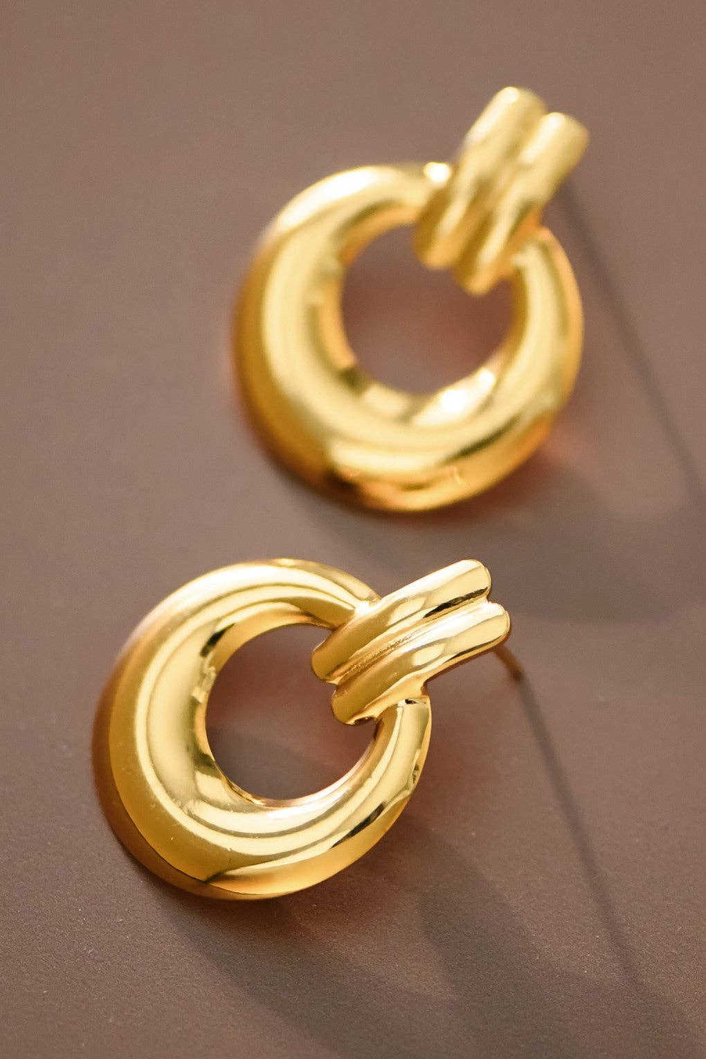 18K Gold Plated Waterproof Stainless Steel Stud Earrings