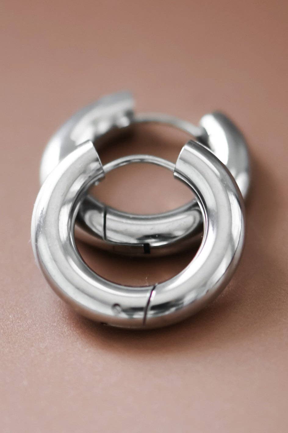 Tarnish Resistant Waterproof Stainless Steel Hoop Earrings