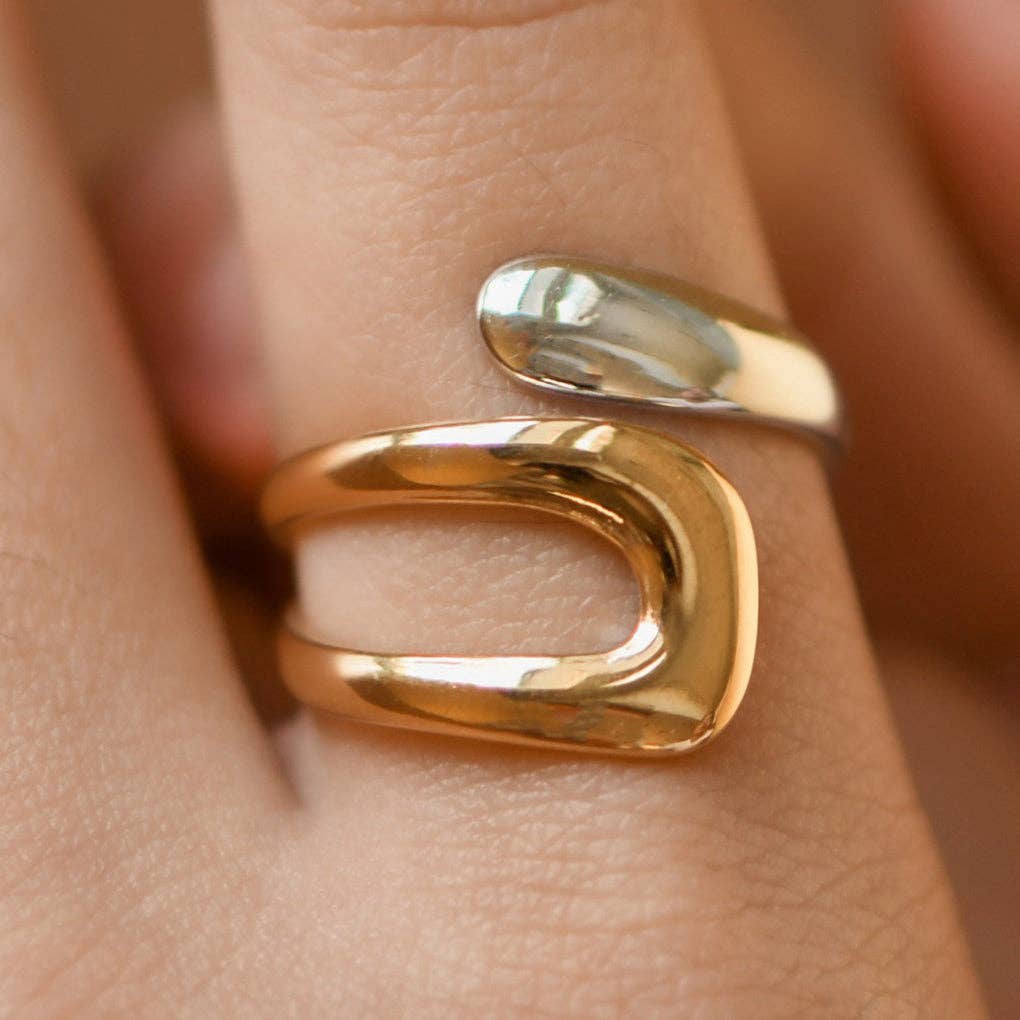 18K Gold PVD Plated Waterproof Stainless Steel Ring