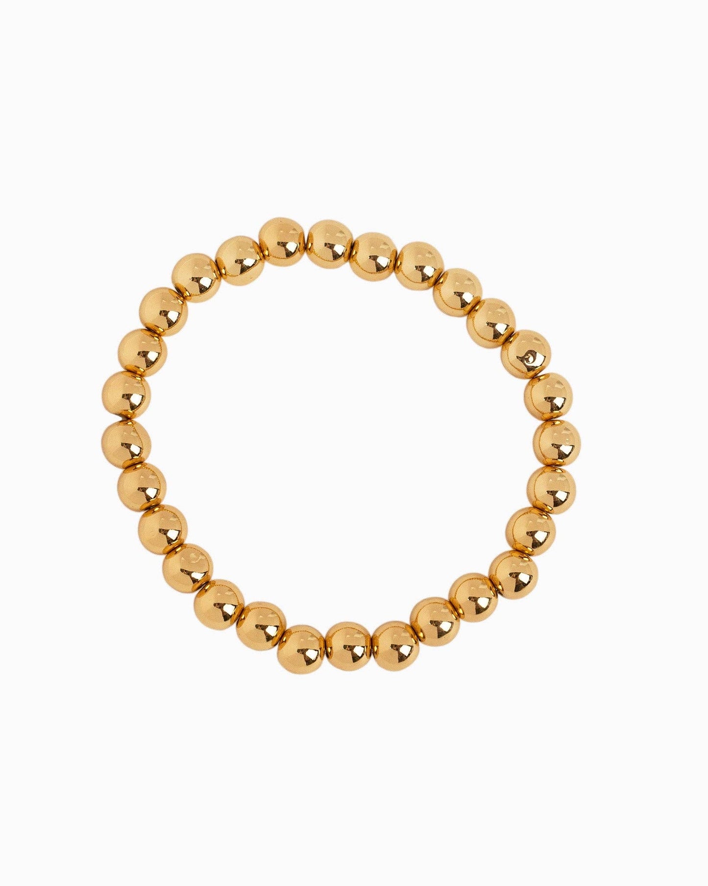 Mother of Pearl Clover Stretch Bead Bracelets Set - White