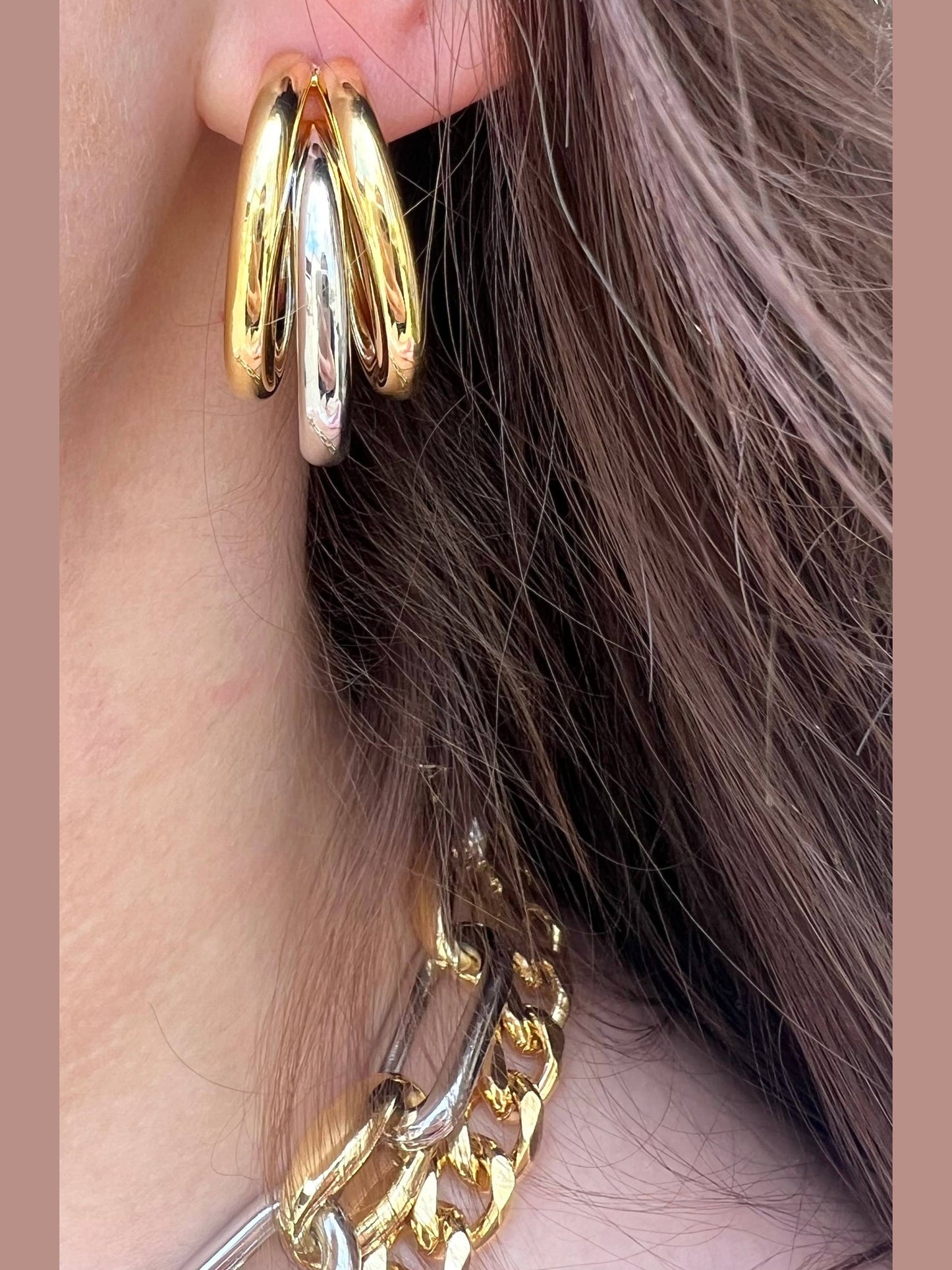 Bubble Hoop Earrings: Gold
