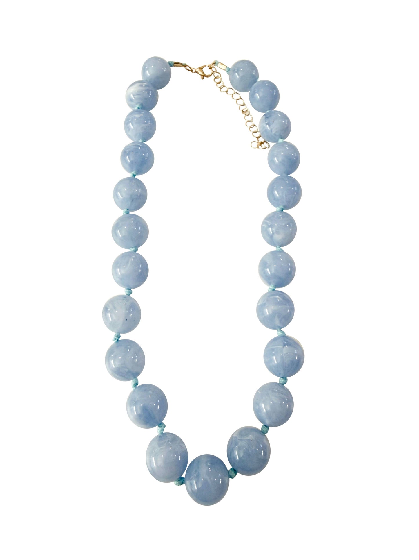 Gemelli Mabry Chunky Beaded Necklace- Light Blue