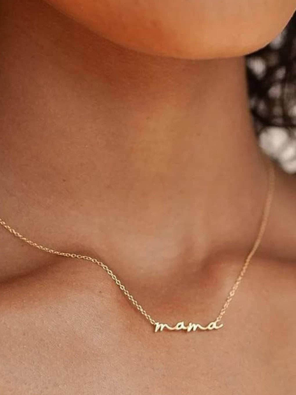 18K Gold Plated Waterproof Stainless Steel Mama Necklace
