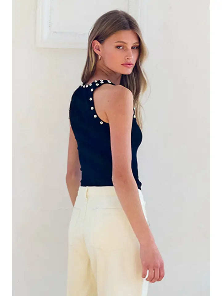 SANDY STUD TANK BLACK