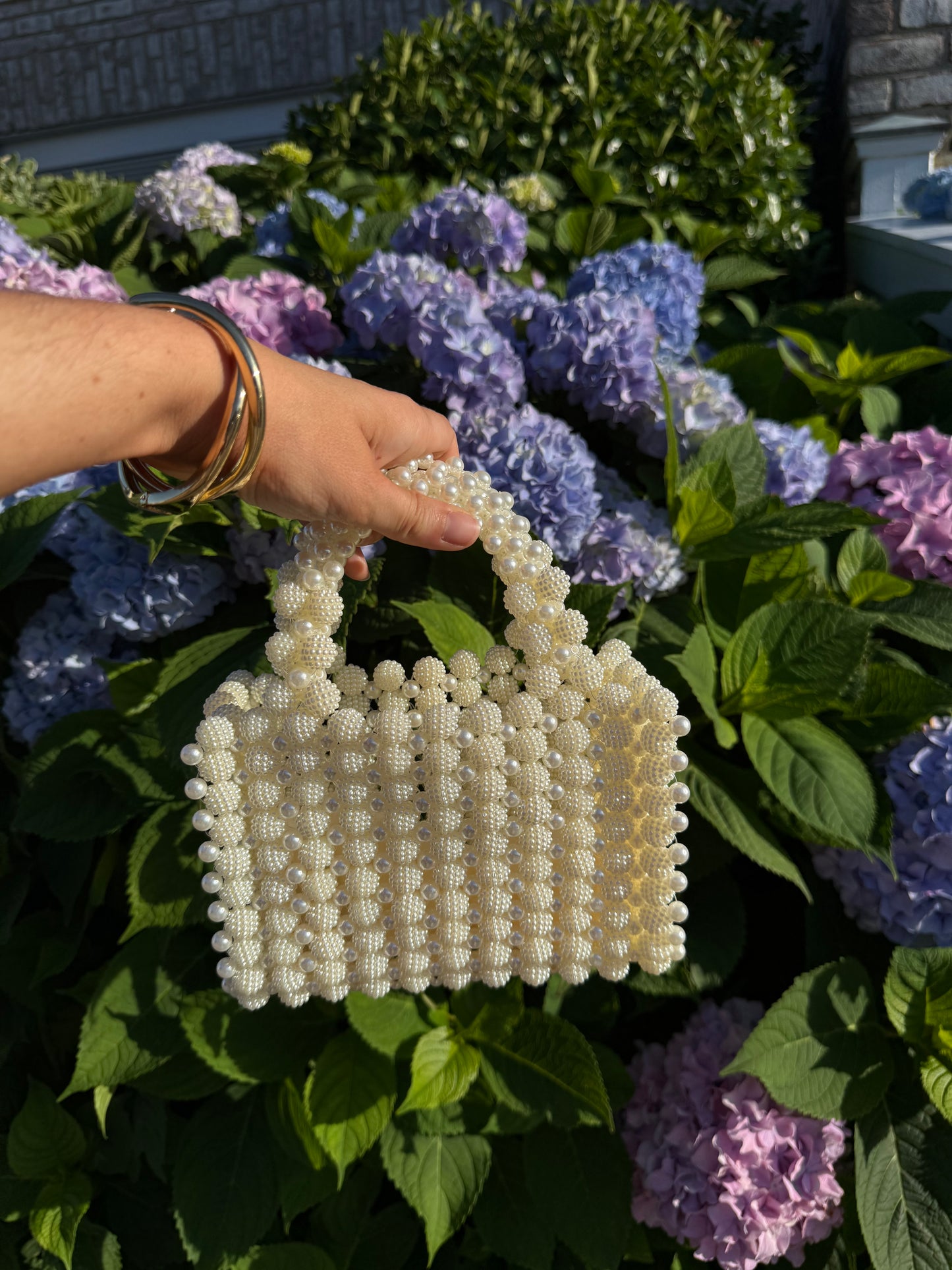 QUIET LUXURY PEARL BEAD HANDBAG