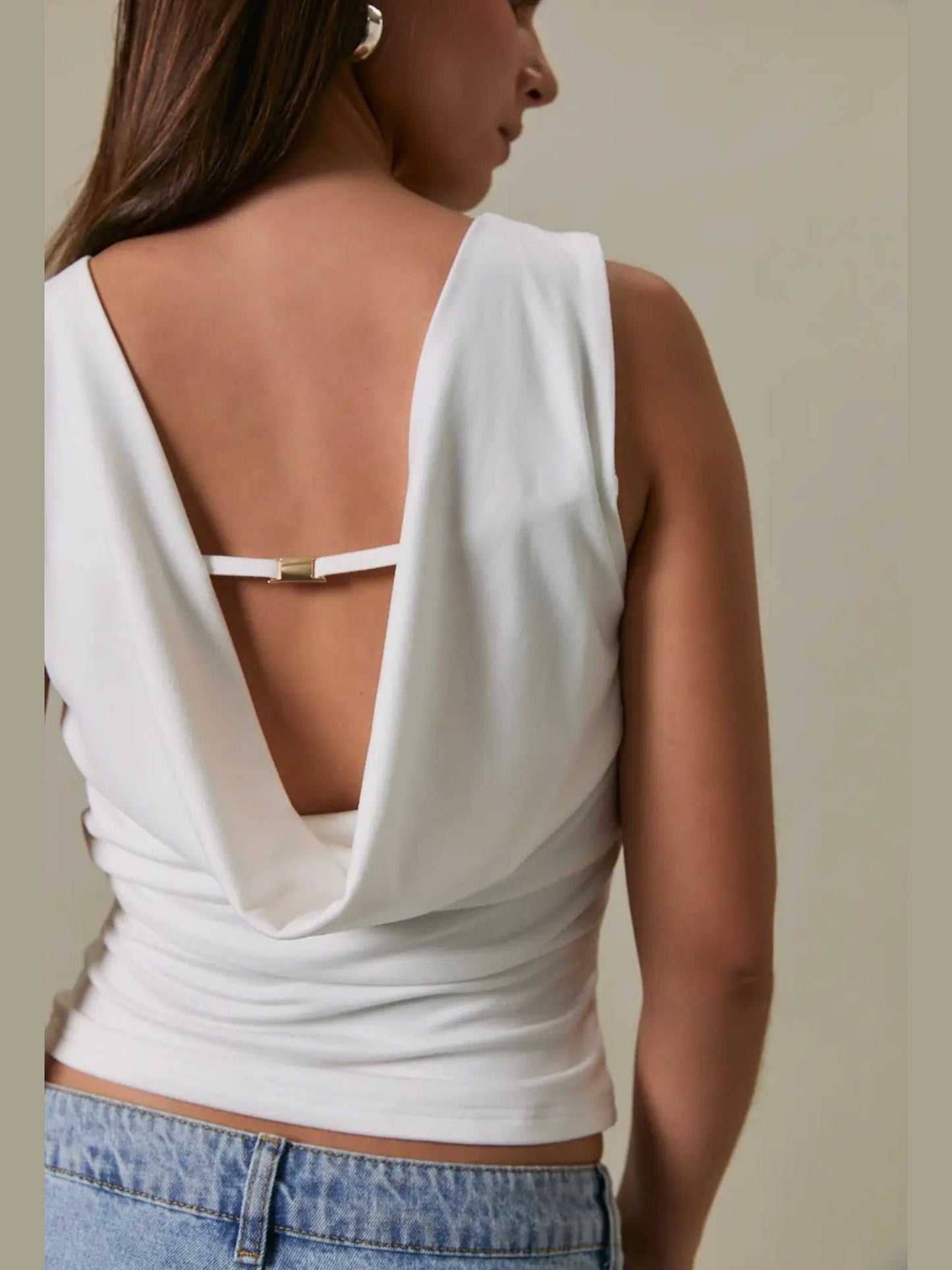 COURTNEY COWL BACK TOP