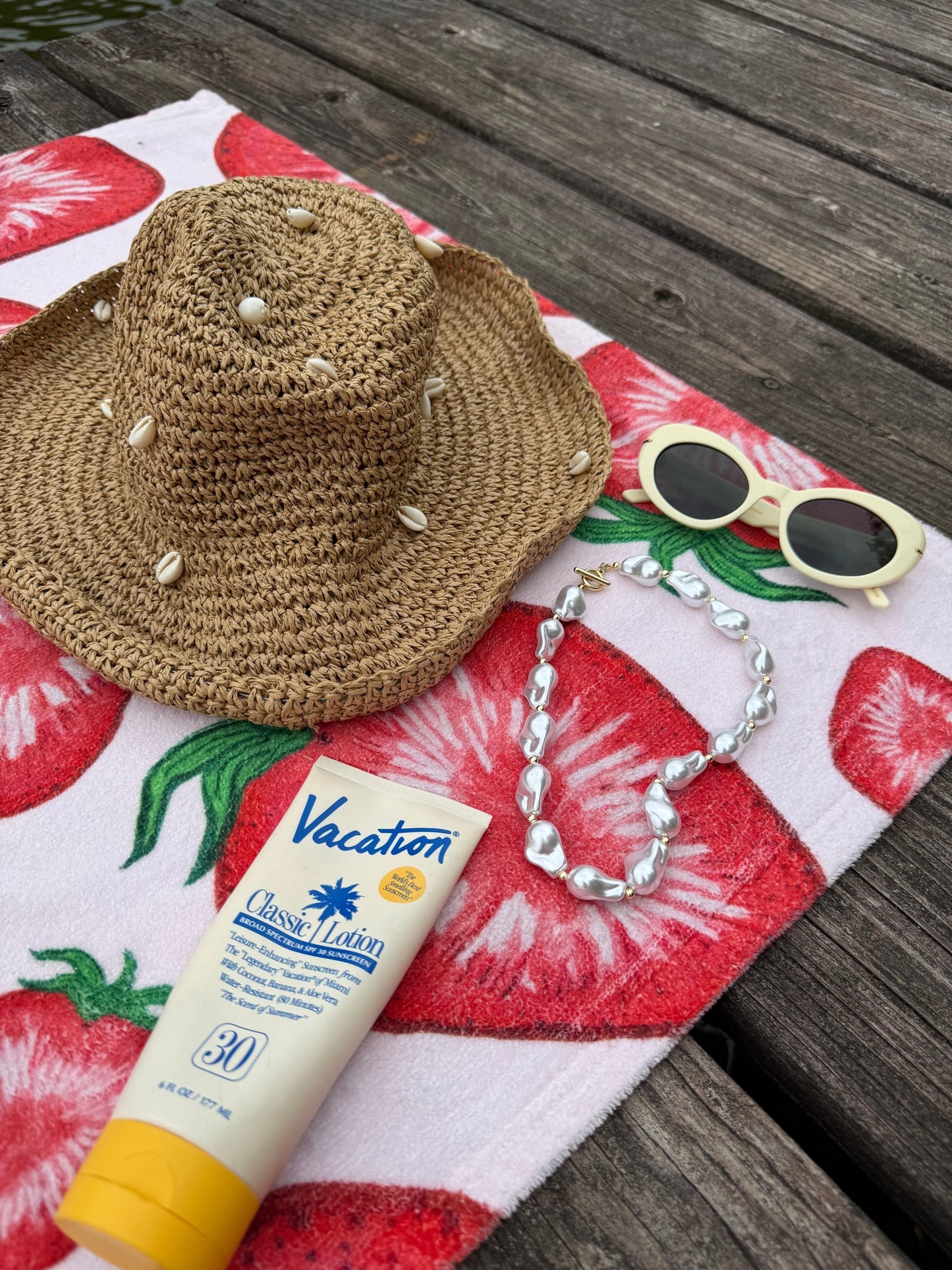 Sea Shell Straw Bucket Hat