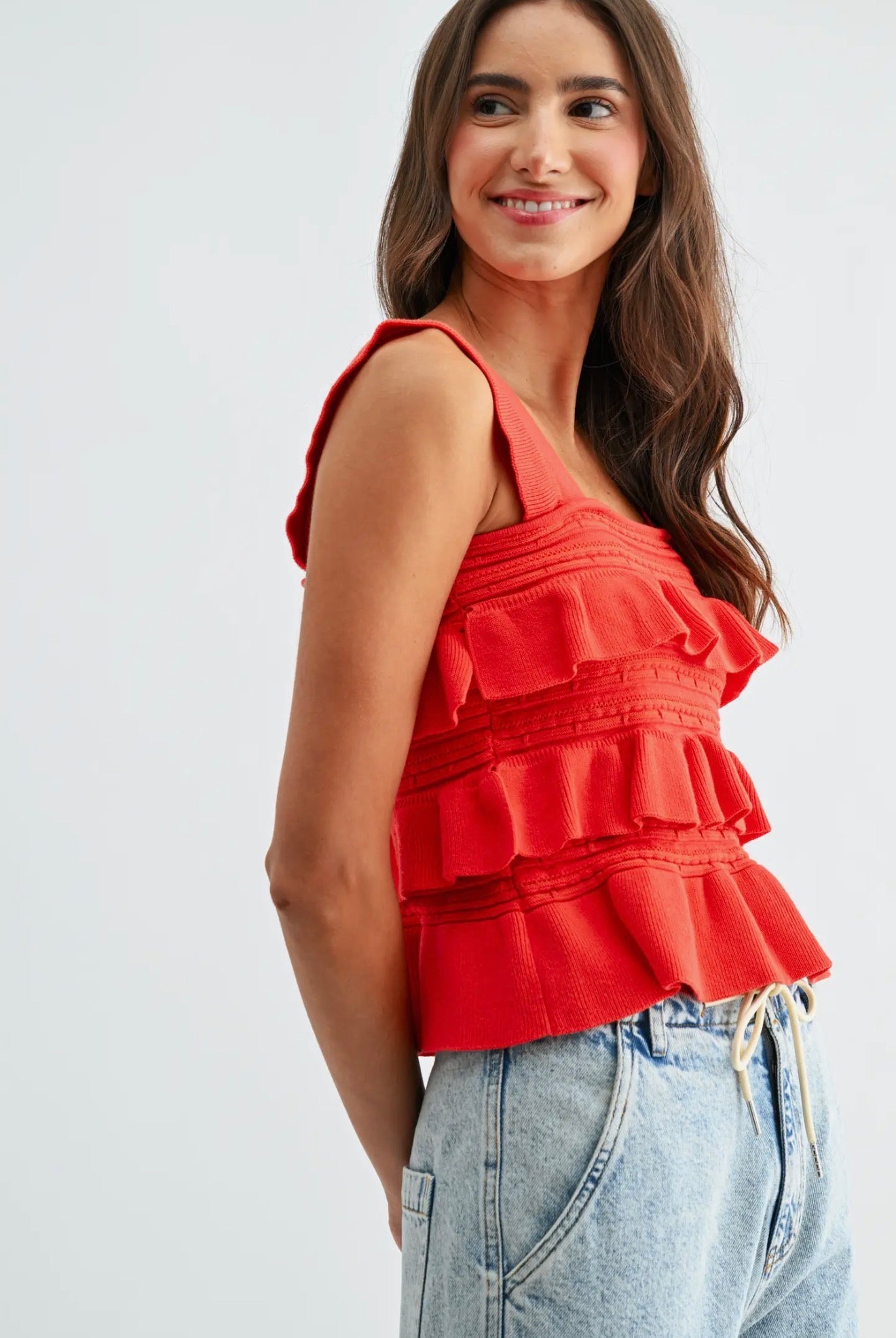 MONROE RUFFLED TOP