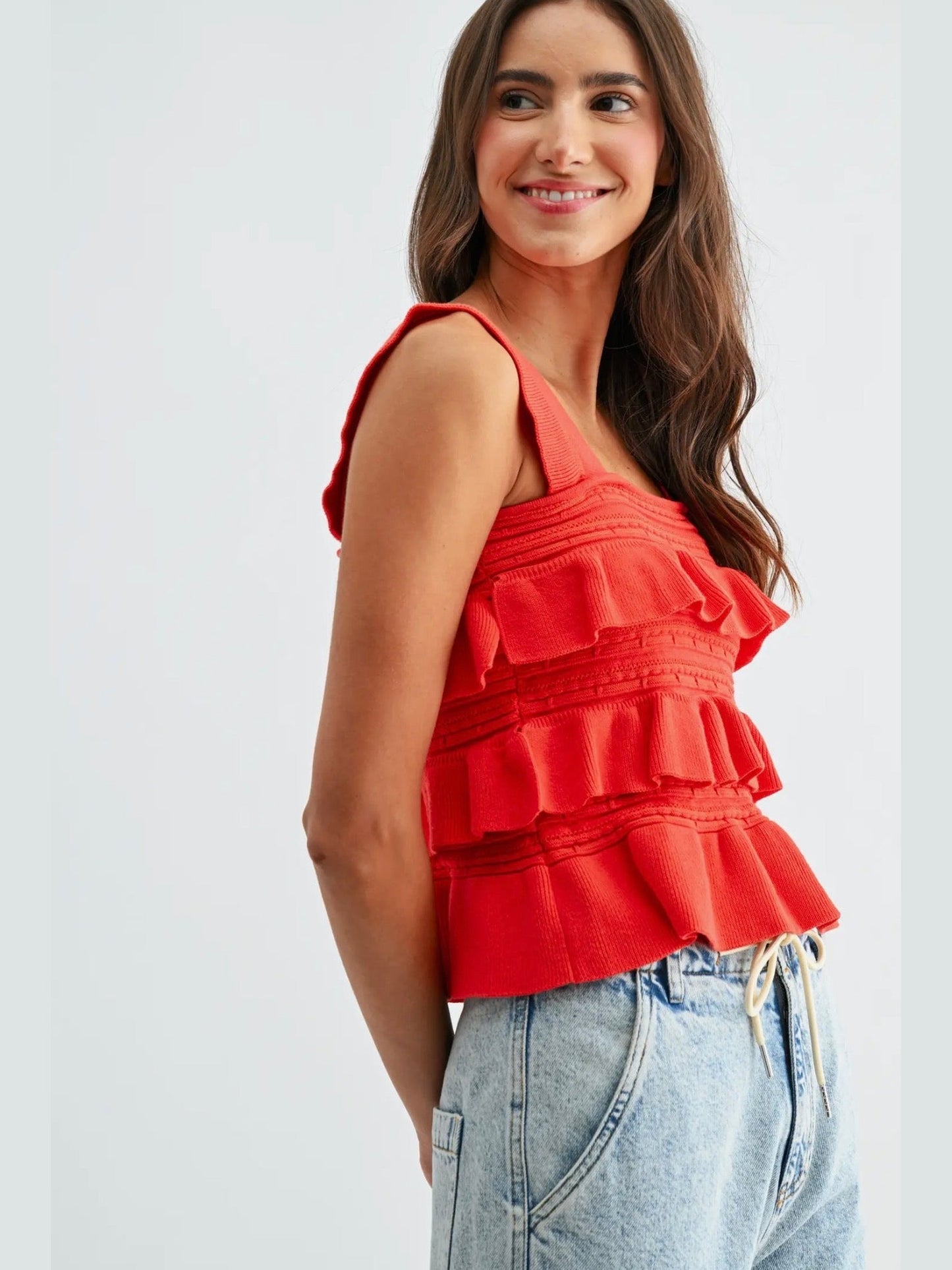 MONROE RUFFLED TOP