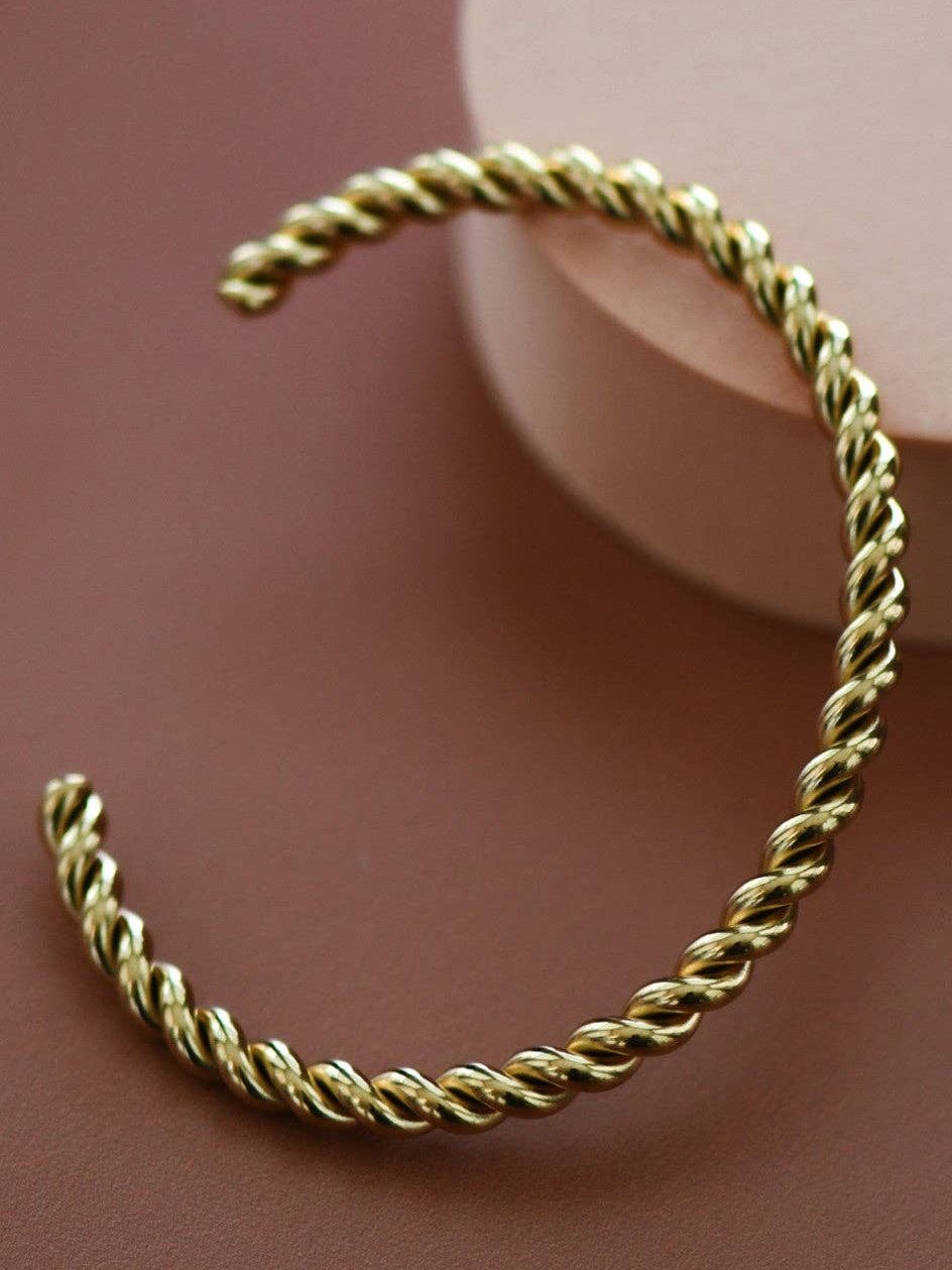18K Gold Plated Waterproof Stainless Steel Cuff