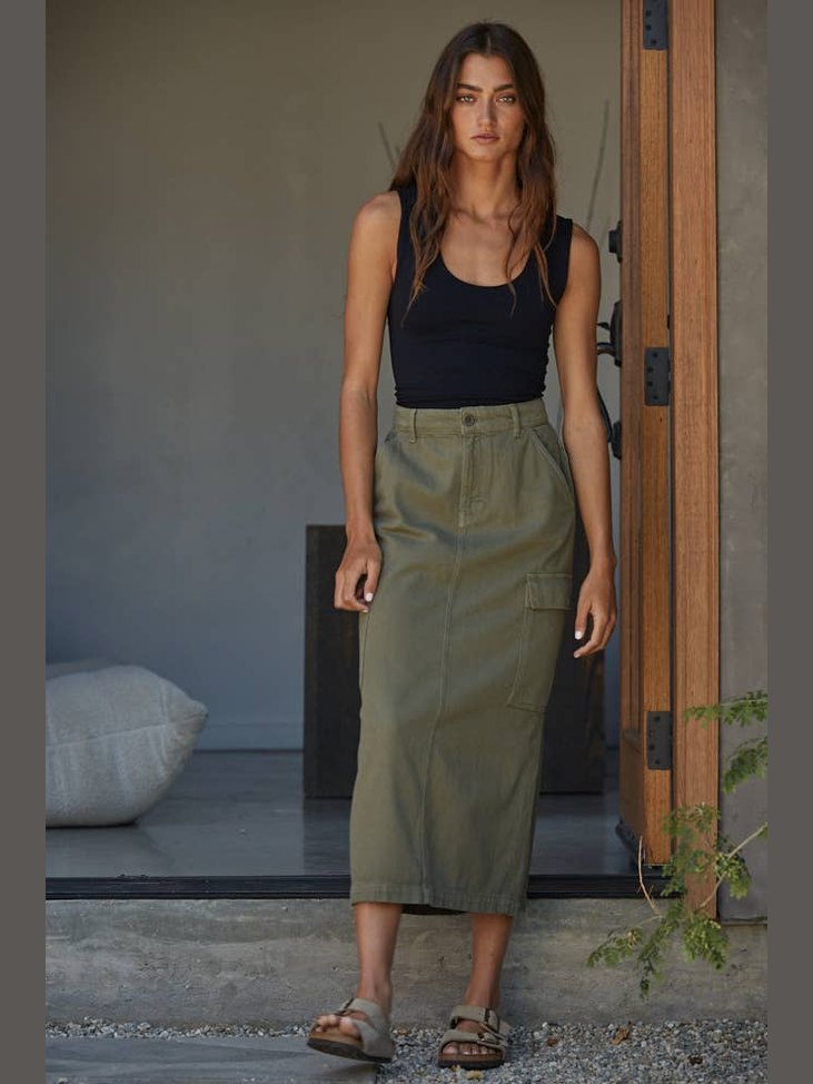 CLEO DOUBLE LINED TANK BLACK