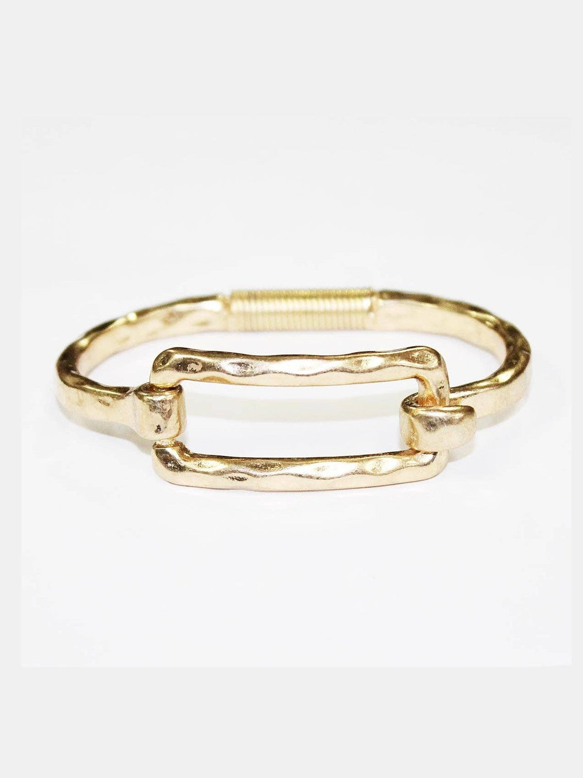 Gold Hinged Square Bracelet