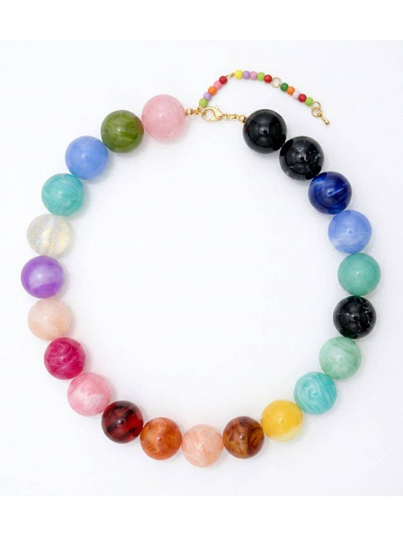 Multi-Tone Beaded Necklace