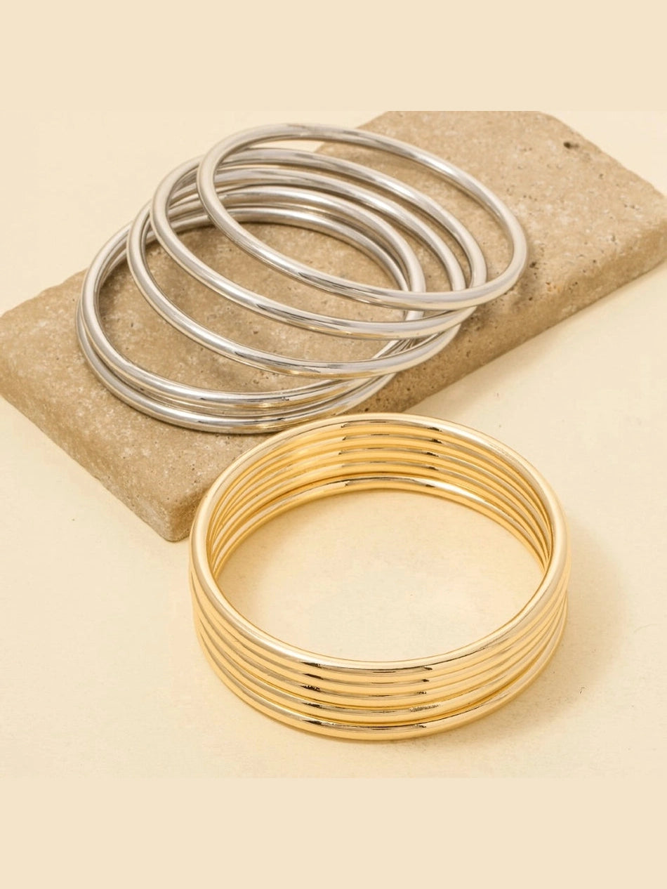 THESE ARE THE DAYS BANGLE SET SILVER