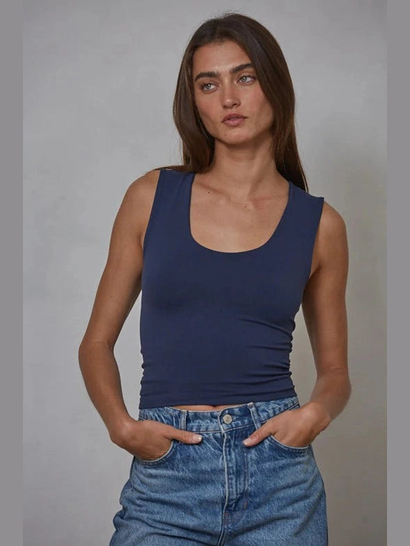 CLEO DOUBLE LINED TANK NAVY