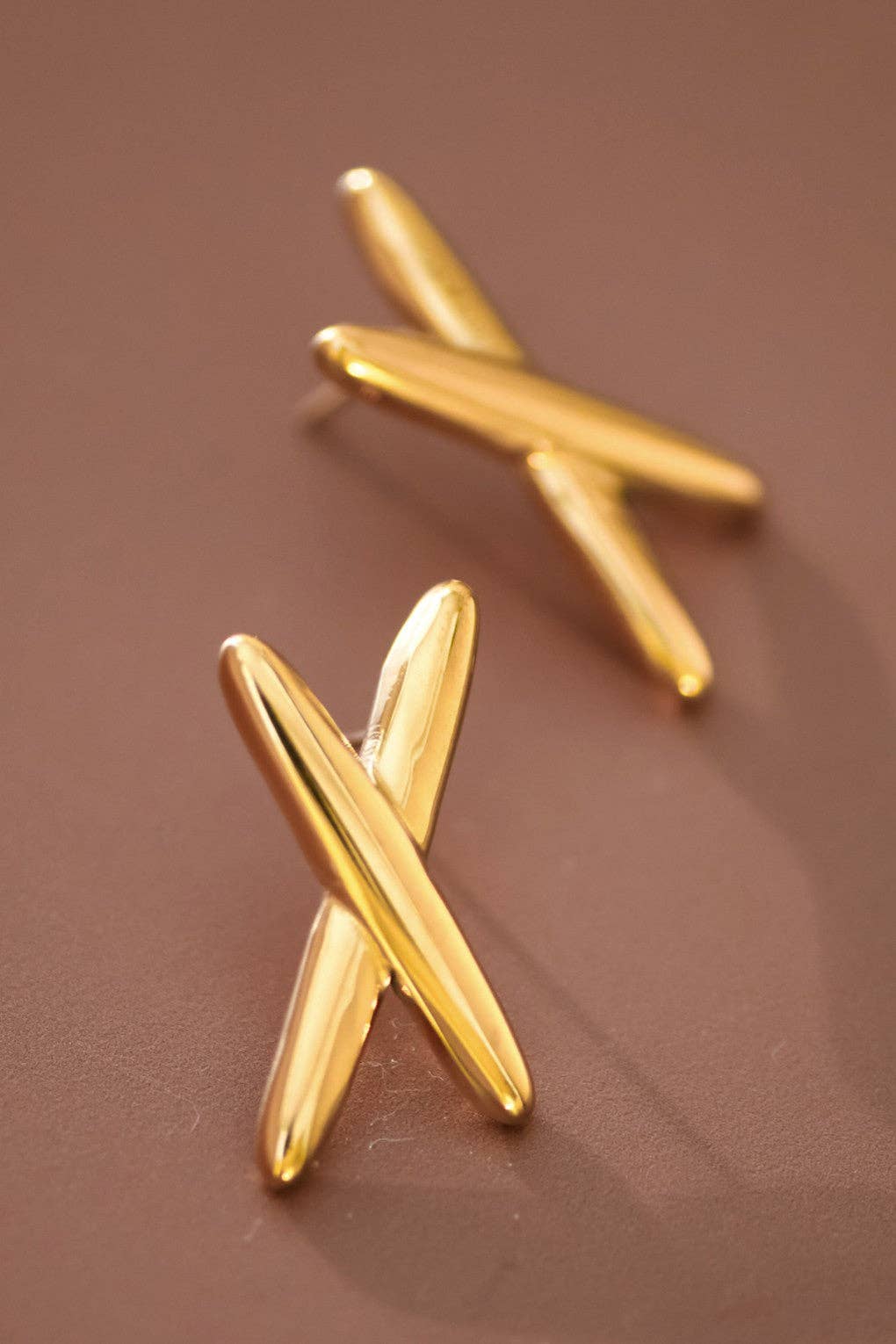 18K Gold Plated Waterproof Stainless Steel Stud Earrings