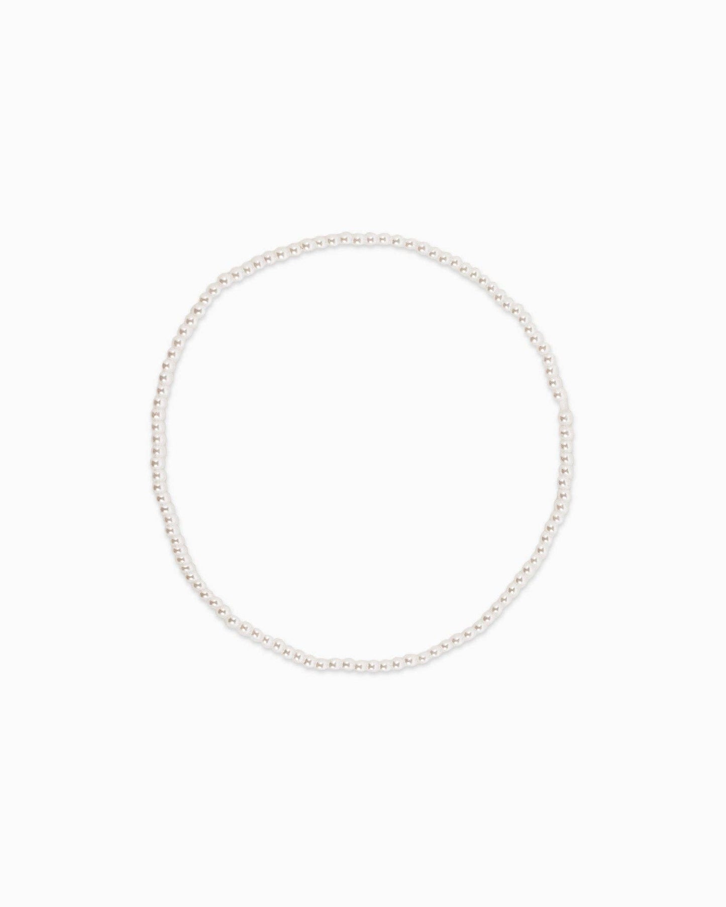 Unique Ball Bead and Pearl Stretch Bracelet Set of 5: Gold