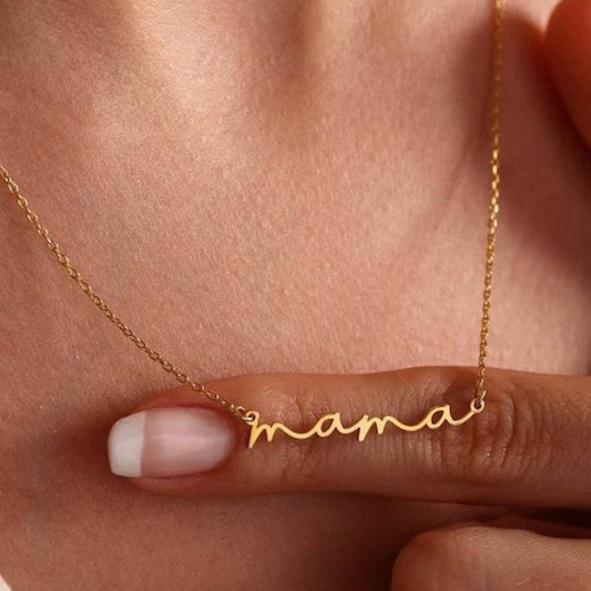 18K Gold Plated Waterproof Stainless Steel Mama Necklace