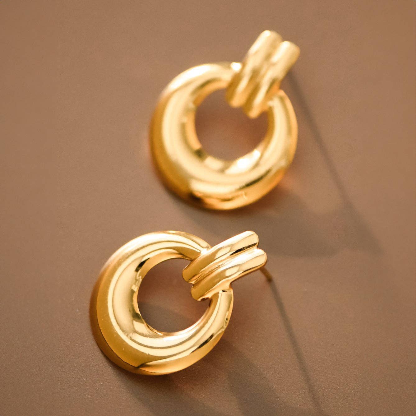 18K Gold Plated Waterproof Stainless Steel Stud Earrings