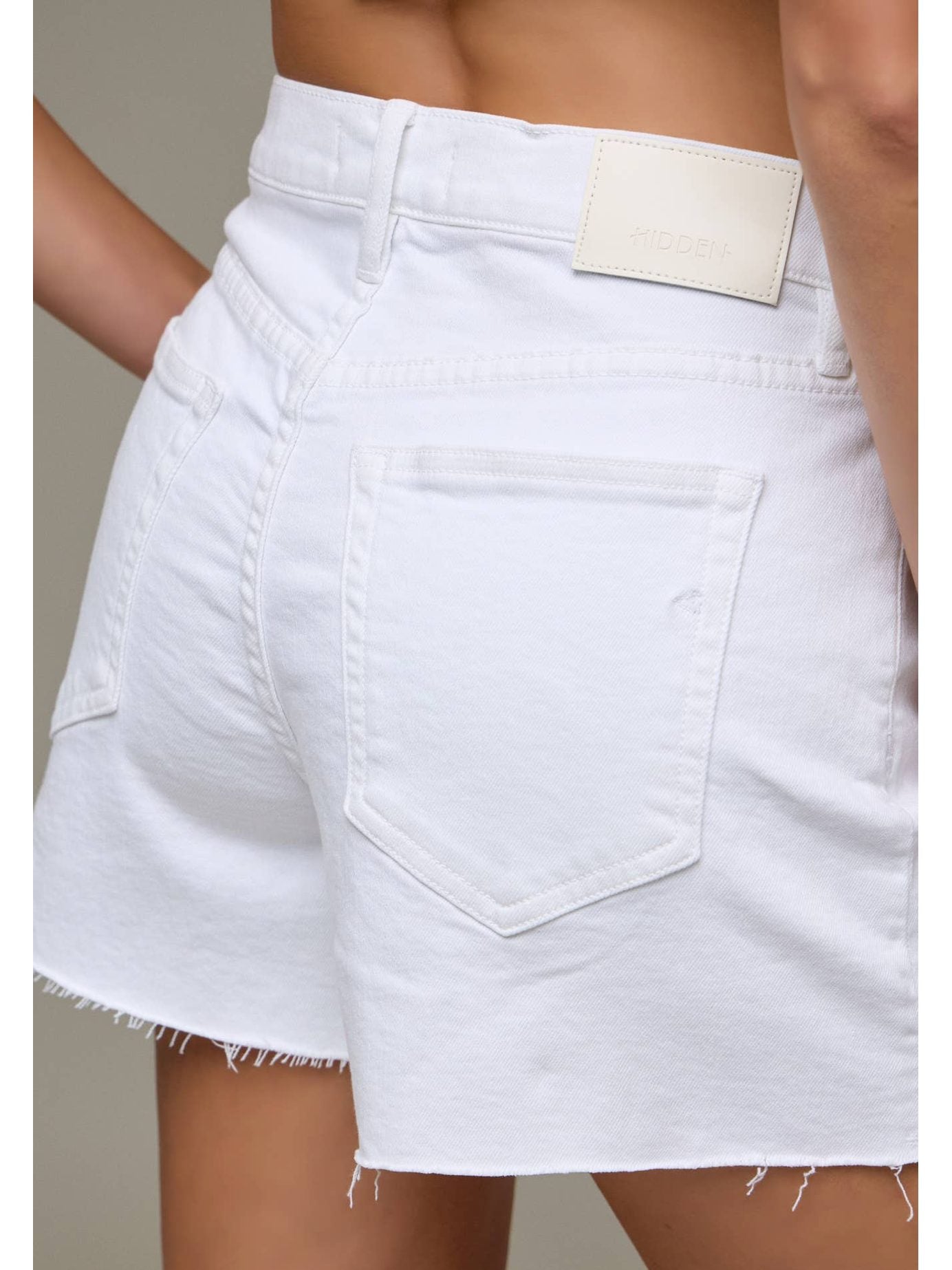 Abby White 4" Inseam A Line Shorts