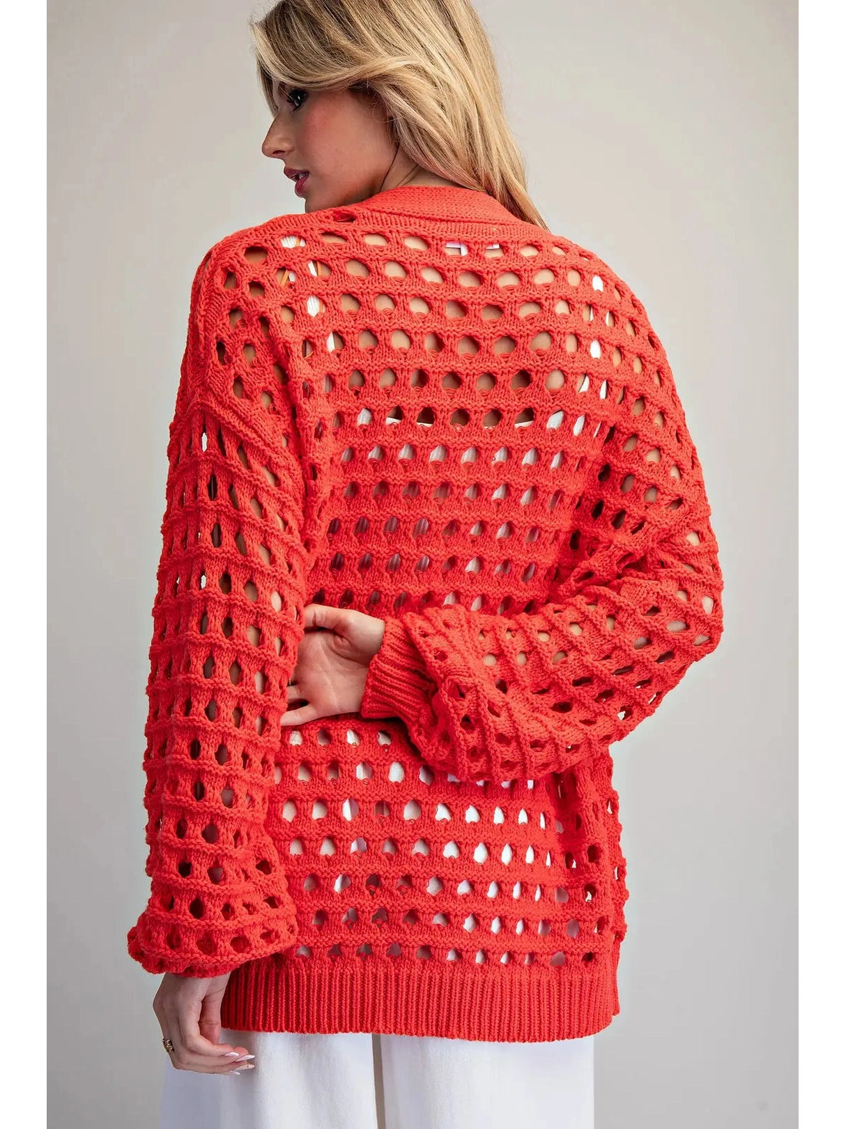 SHANNON KNIT CARDIGAN RED