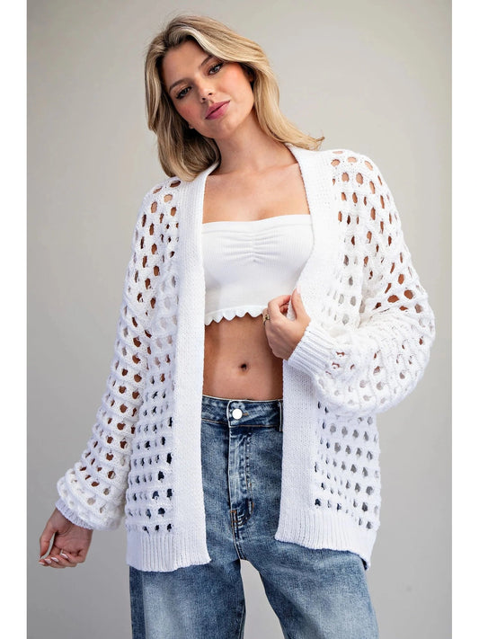 SHANNON KNIT CARDIGAN WHITE