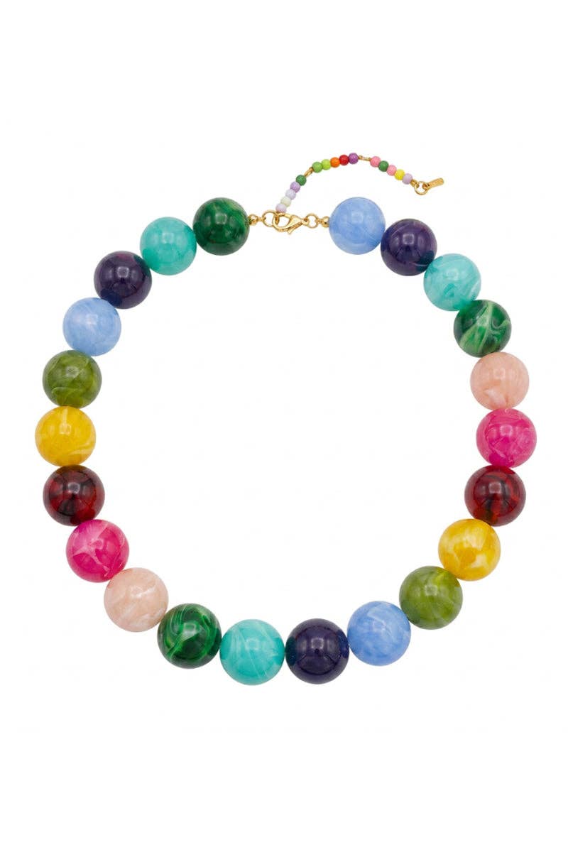 Multi-Tone Beaded Necklace
