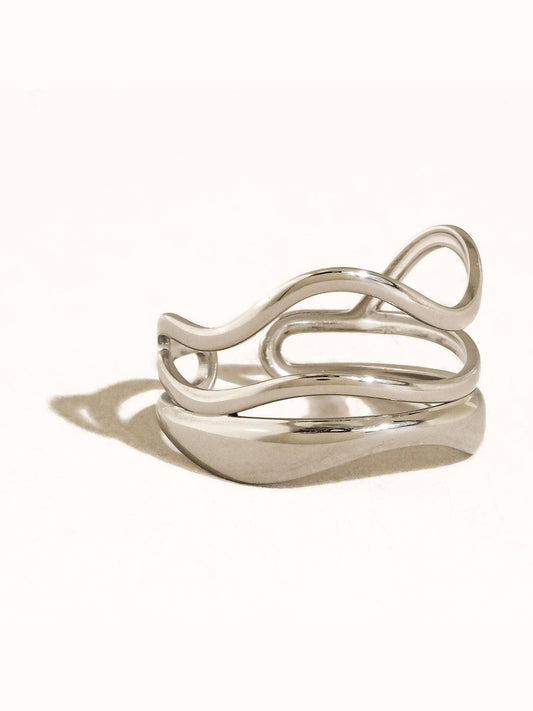 Ozzy 18K Gold Non-Tarnish Abstract Ring