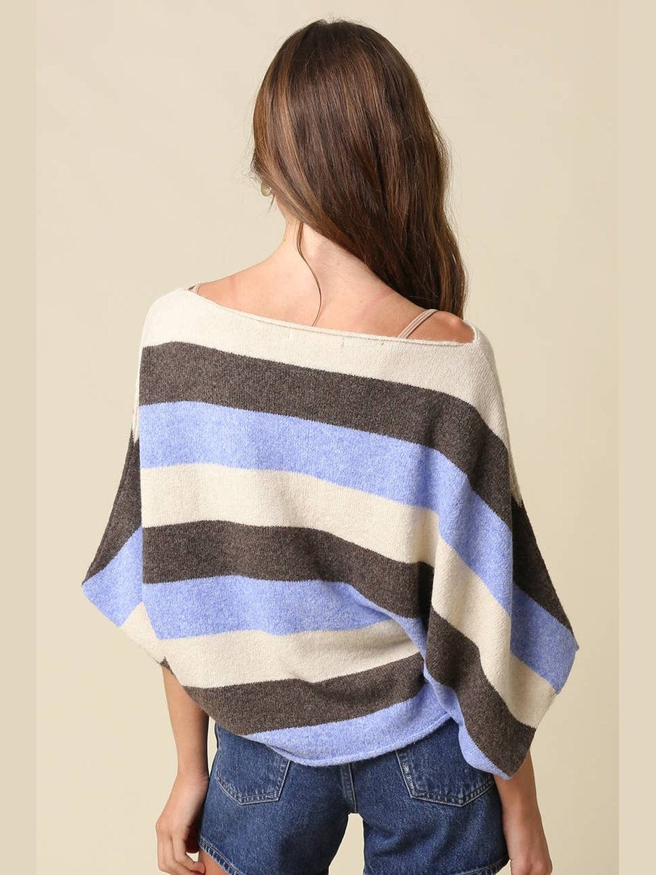 Katie Stripe Dolman Knit Top