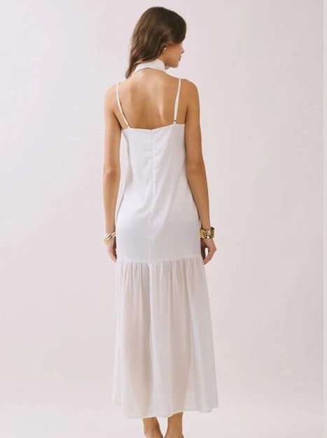 PARKER CHIFFON MAXI DRESS WHITE