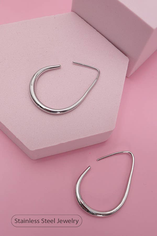 CHASIN' SUNSETS WATERPROOF HOOPS SILVER
