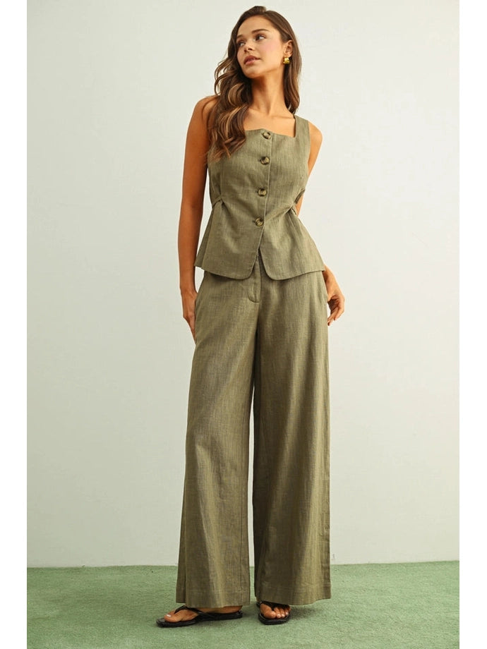 ELIZABETH LINEN VEST