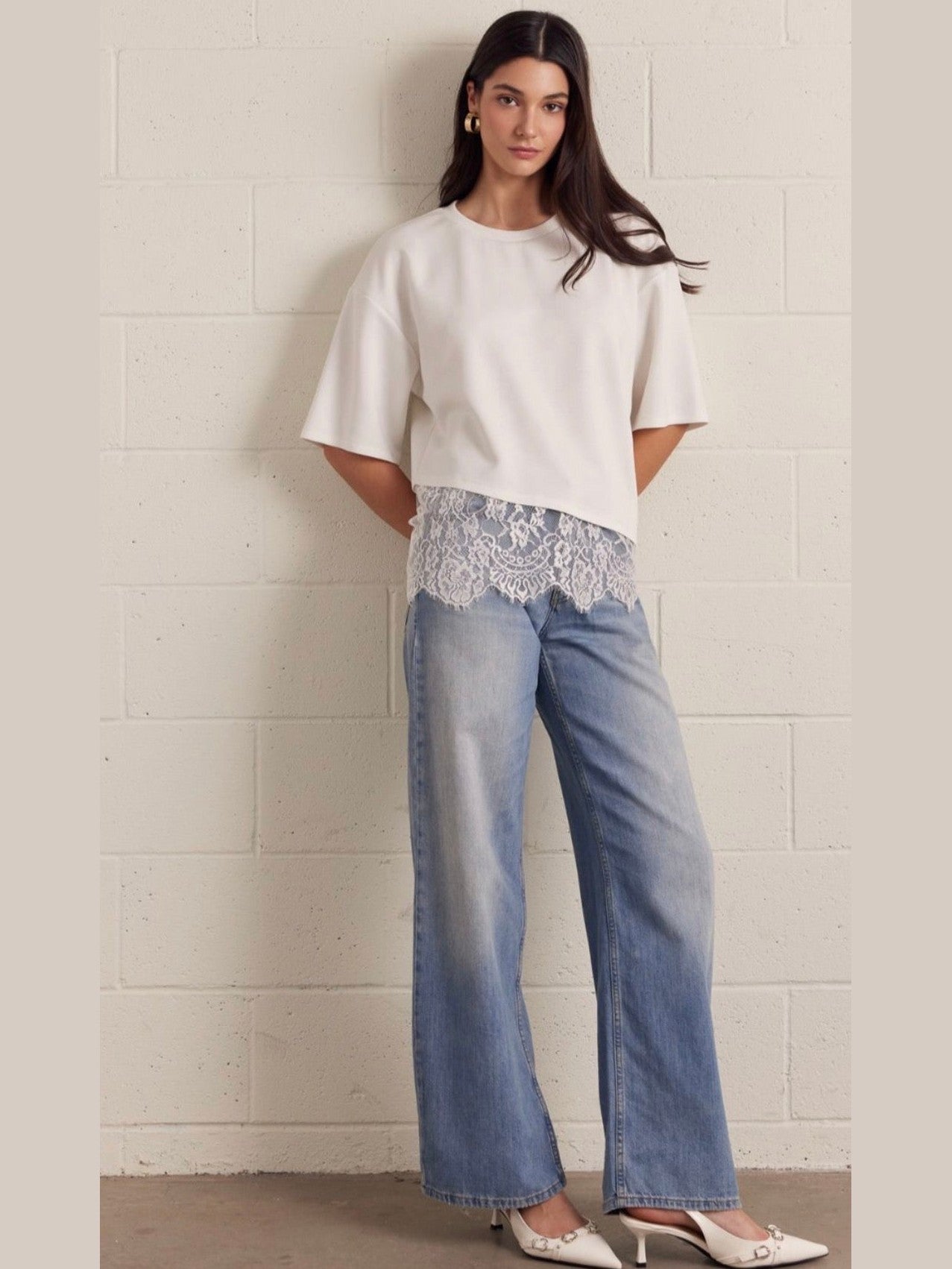 MALLORY LACE DETAIL TOP