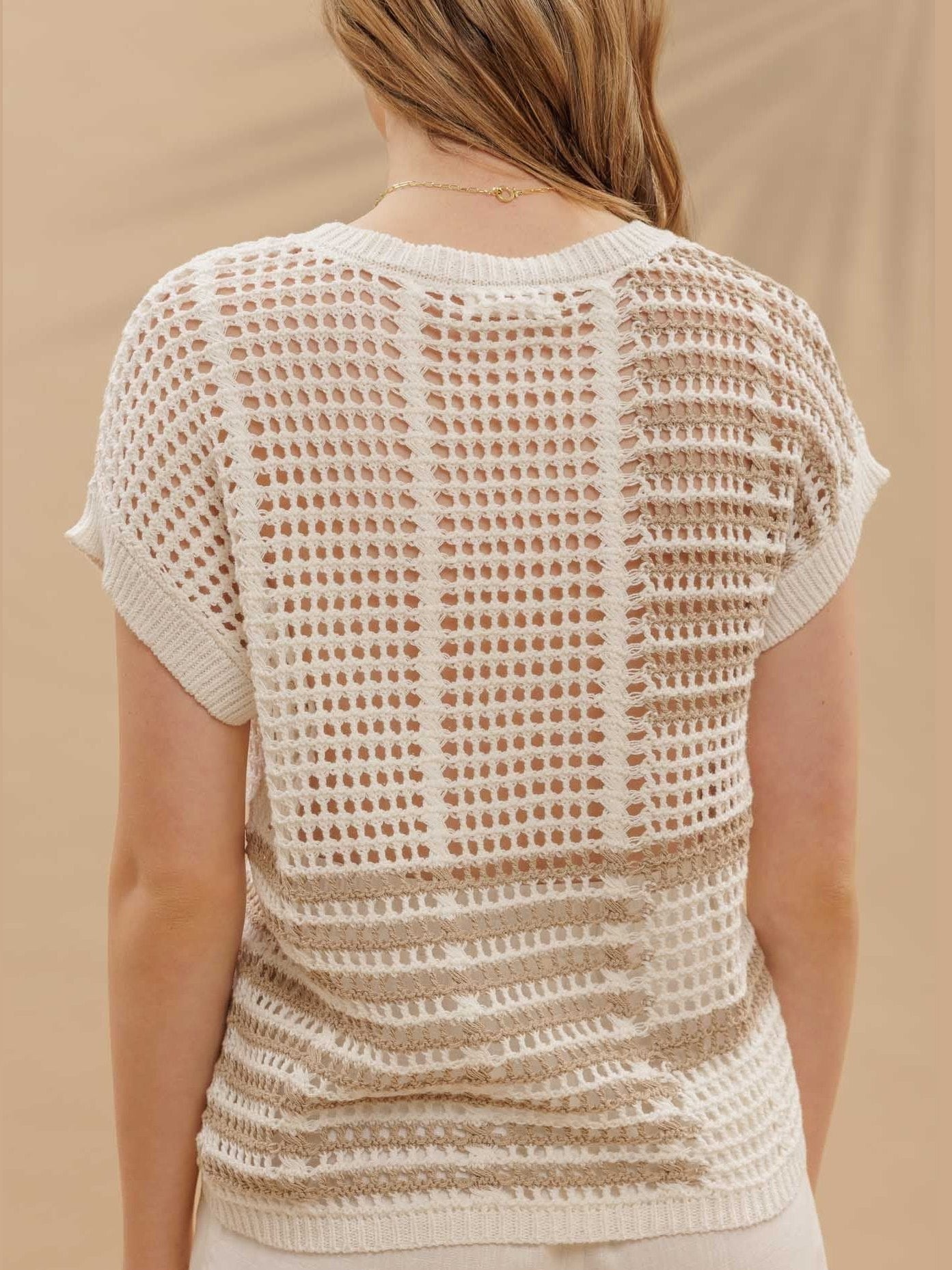 TRISH CROCHET KNIT TOP