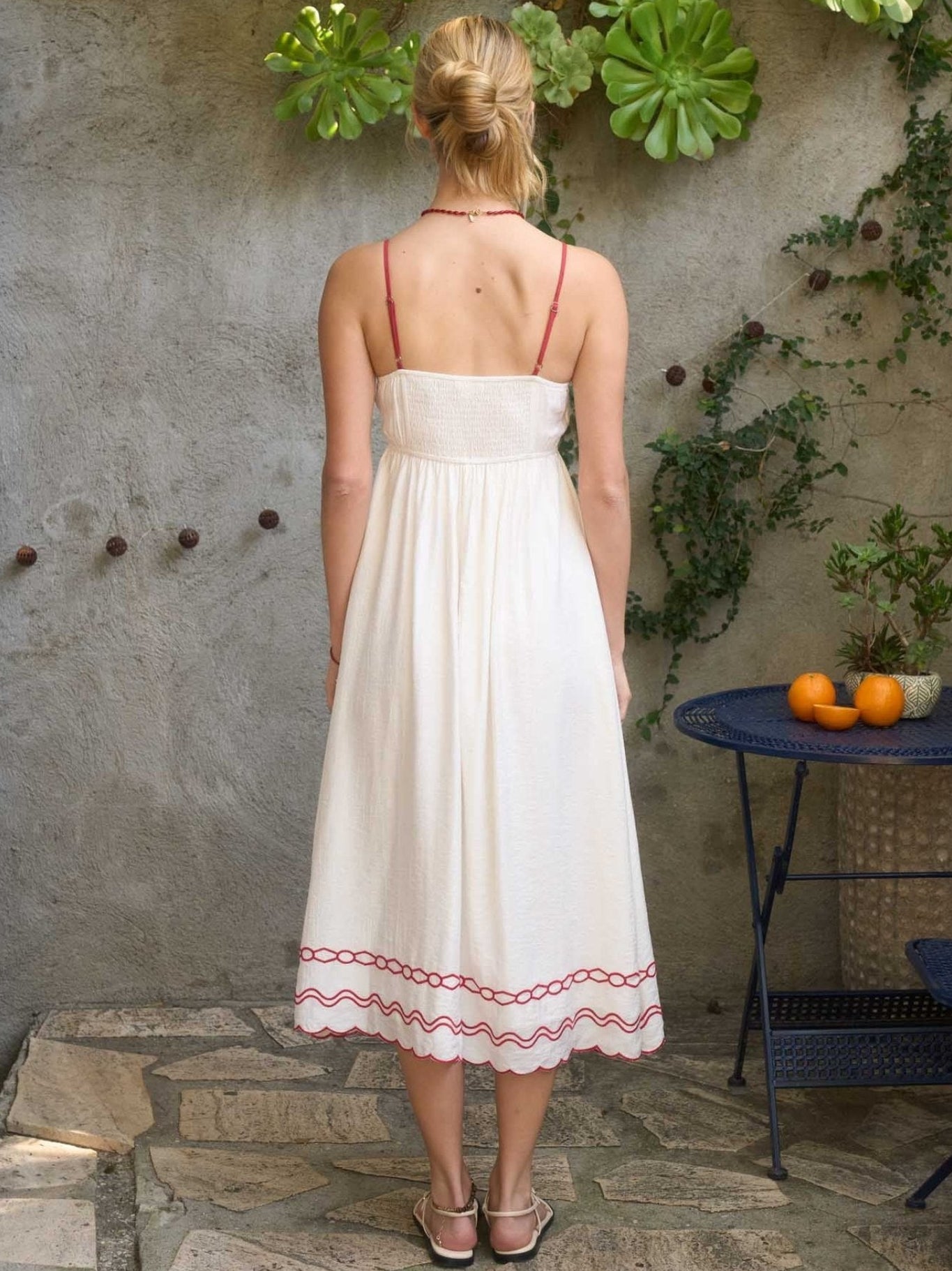 KAT EMBROIDERED MIDI DRESS