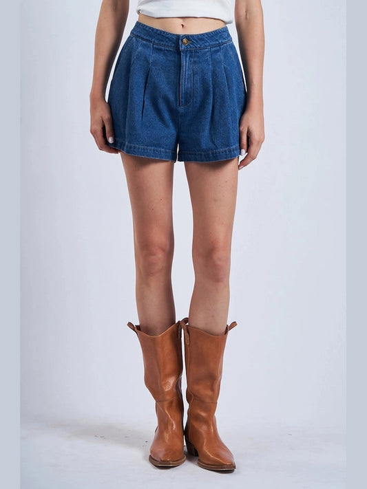 JAZZY WIDE LEG DENIM SHORTS