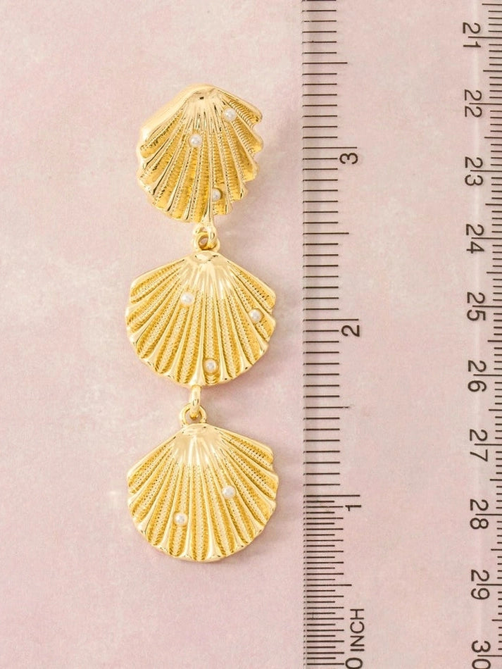 ON ISLAND TIME SHELL EARRINGS