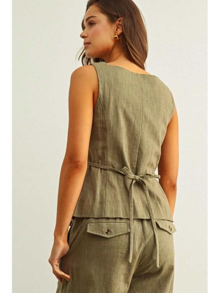 ELIZABETH LINEN VEST