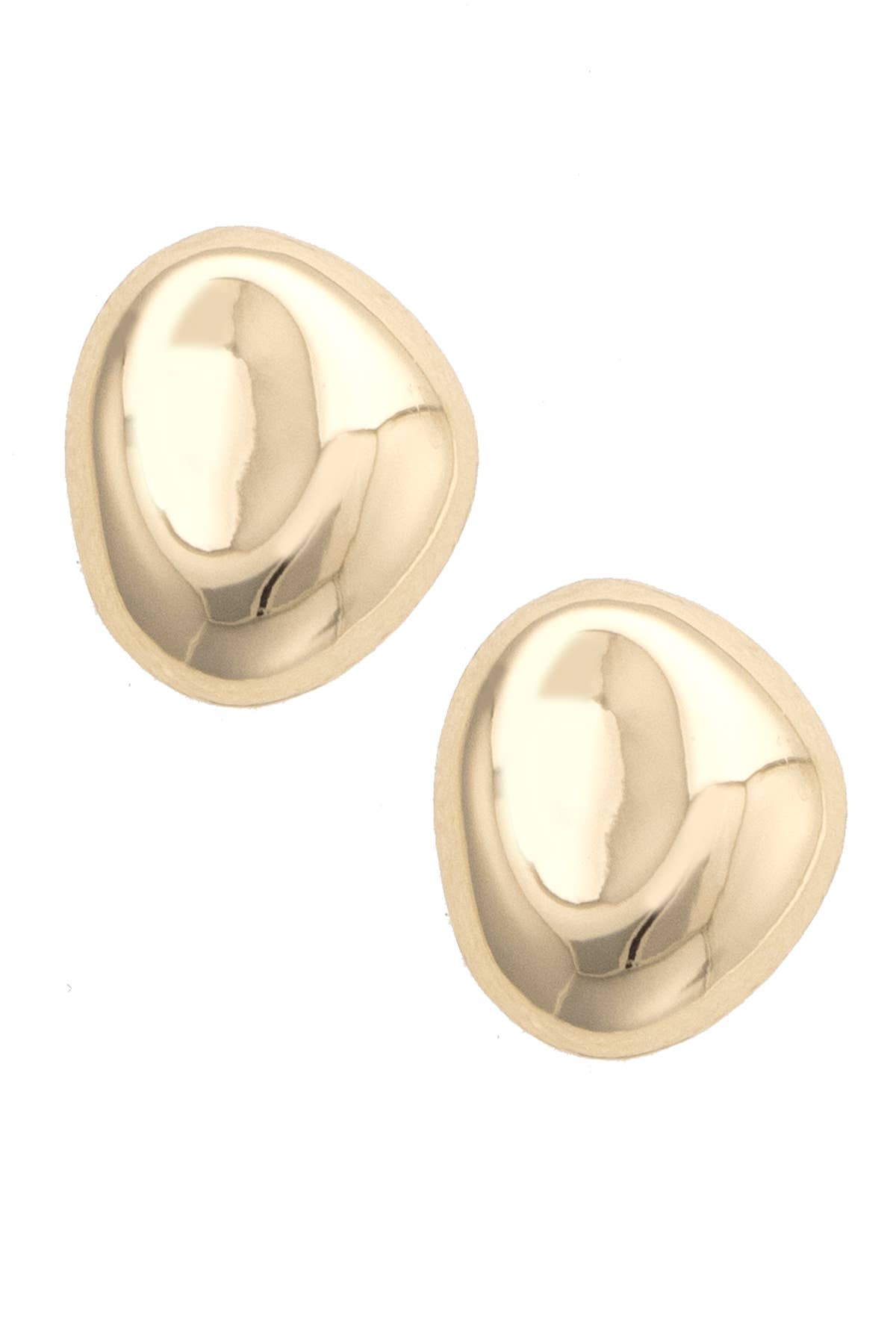 Jamy Mini Molten Stud Earrings in Shiny Gold