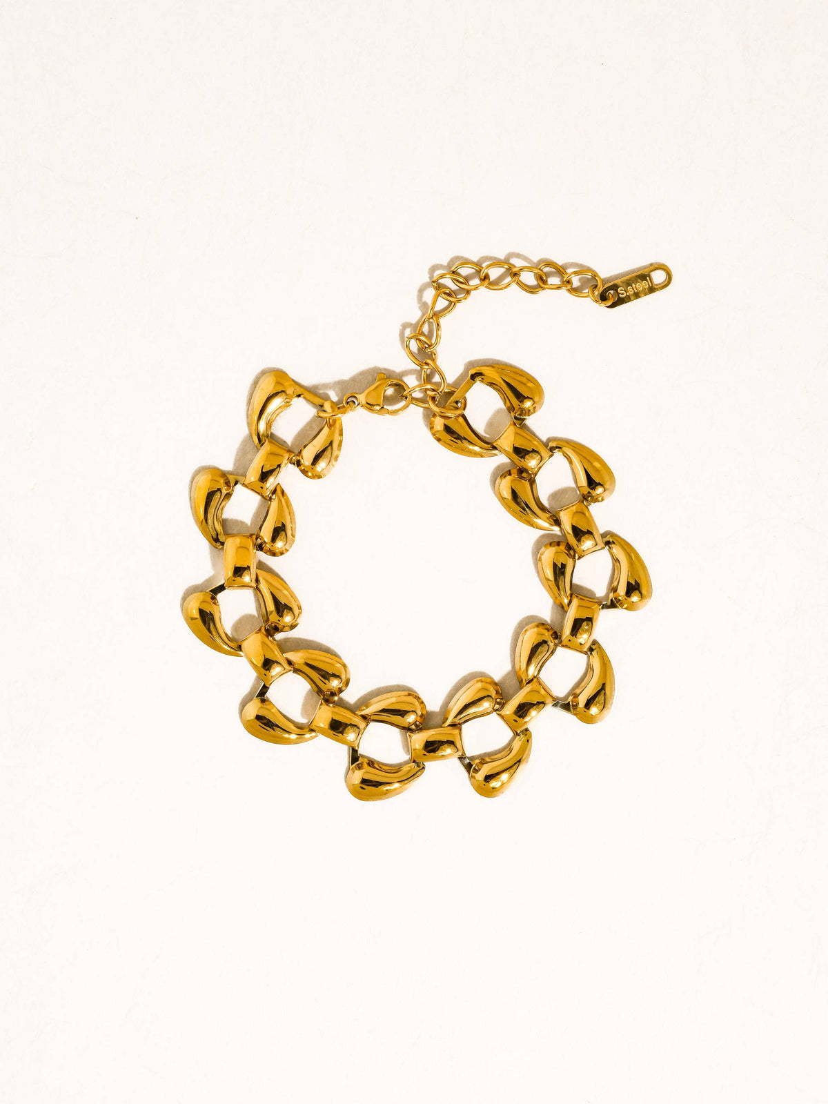 Romilly 18K Gold Non-Tarnish Chunky Link Bracelet: Yellow Gold
