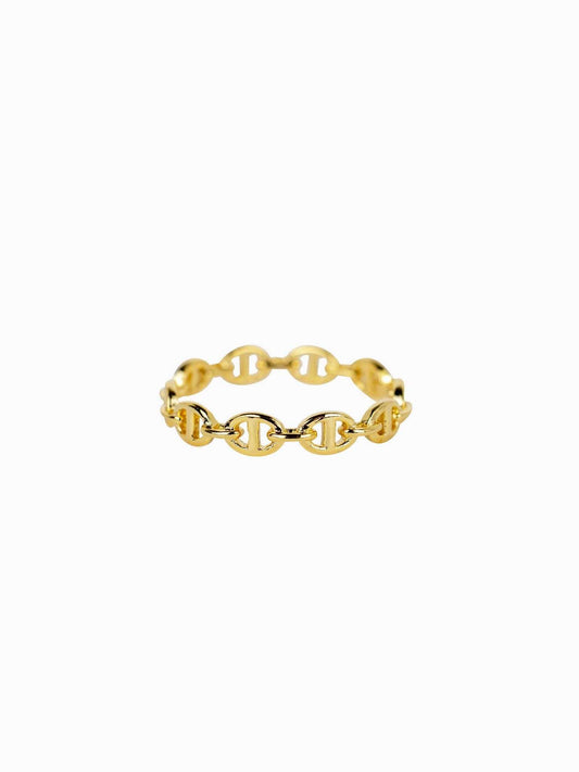 Mariner Stacking Link Ring: Gold