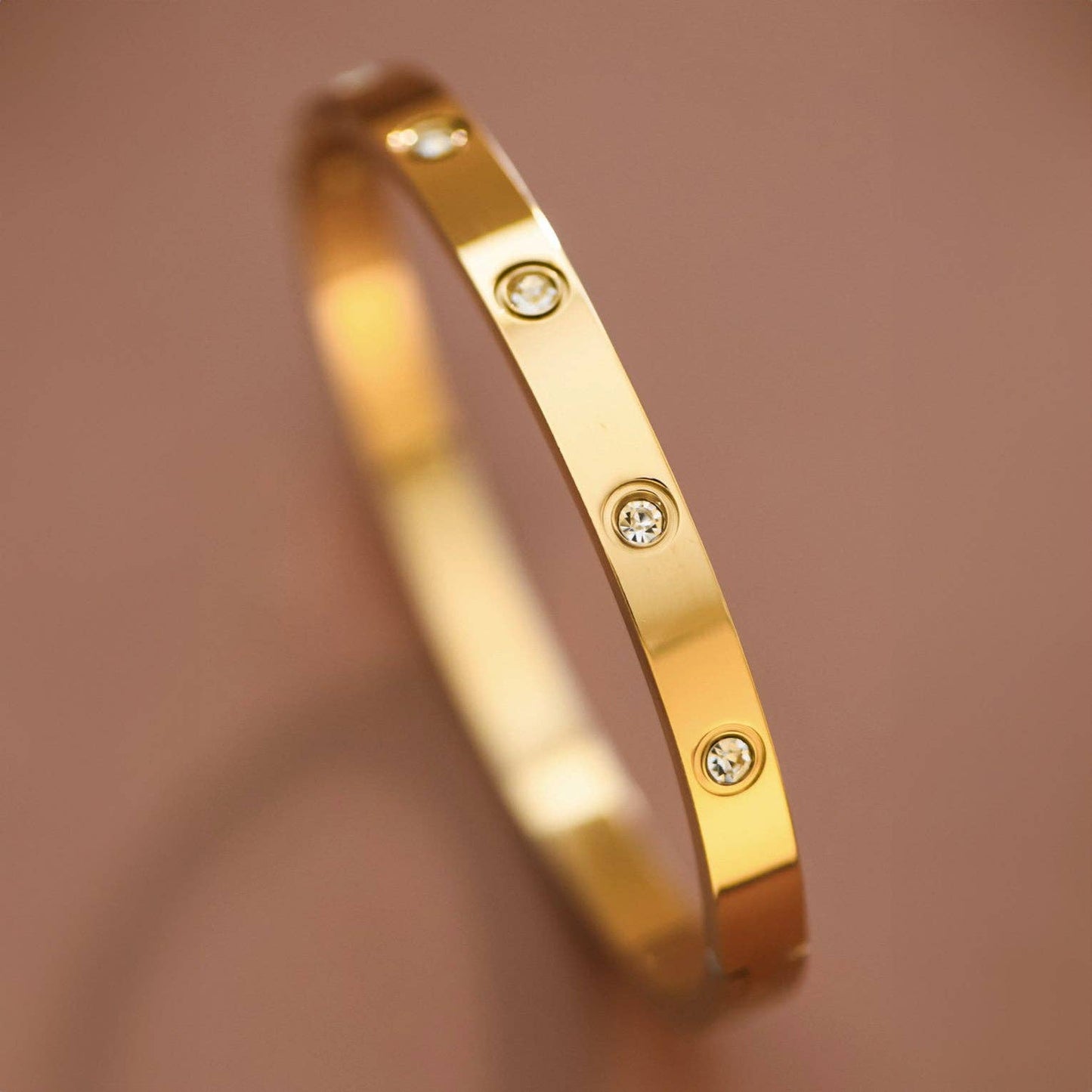 18K Gold Plated Waterproof Stainless Steel Bangle
