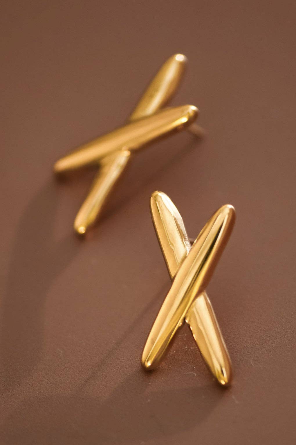 18K Gold Plated Waterproof Stainless Steel Stud Earrings