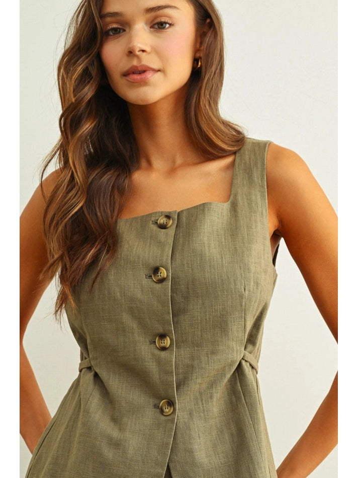 ELIZABETH LINEN VEST