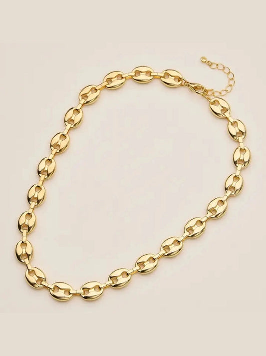 GRAYSON BOLD LINK CHAIN NECKLACE GOLD