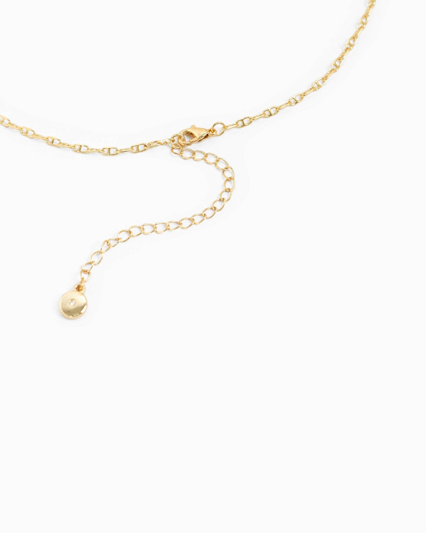 WISHFUL THINKING RONDELLE CZ CHARM NECKLACE: Gold